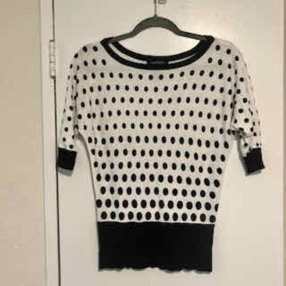 White House Black Market Polka Dot Pullover Sweater